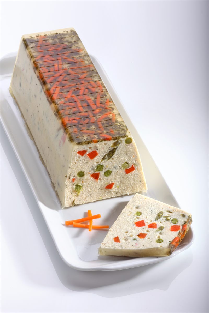 Présentation produit : Terrine du loup de mer et petits légumes
